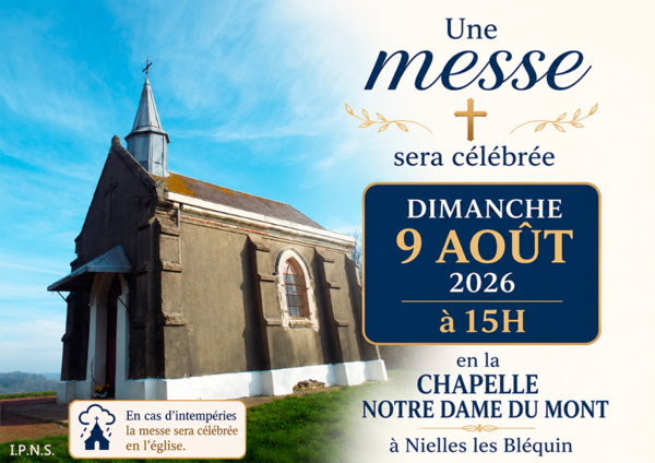 messe chapelle 2026